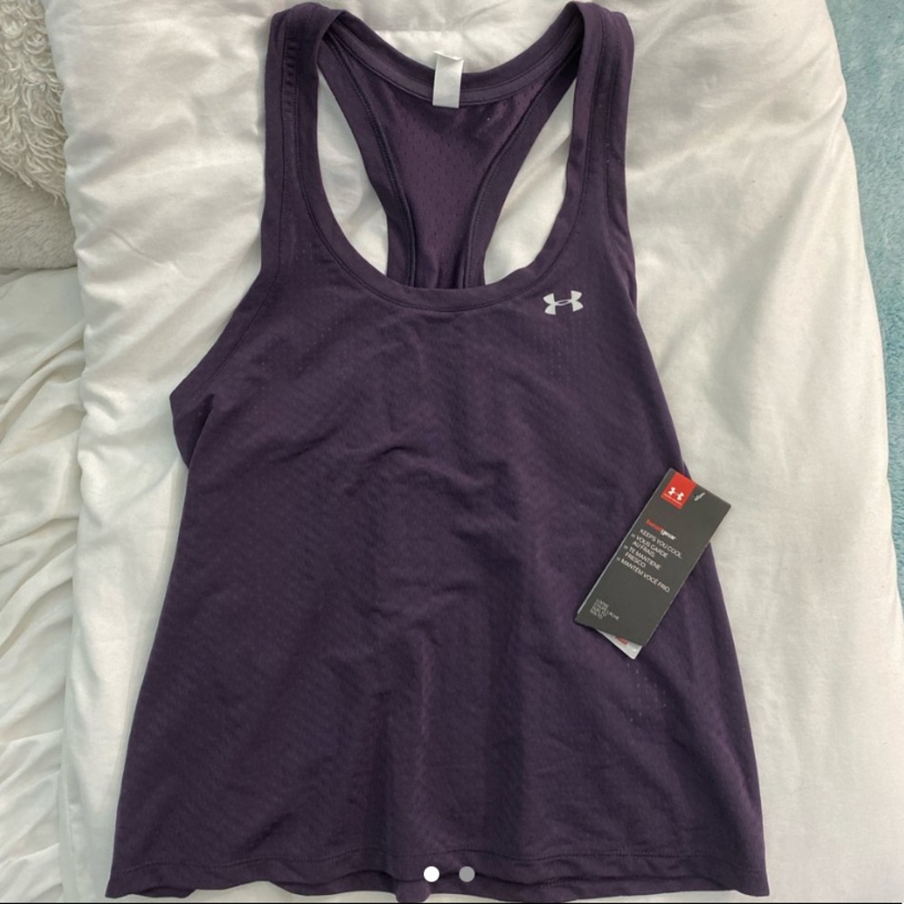 purple underarmour tank top!